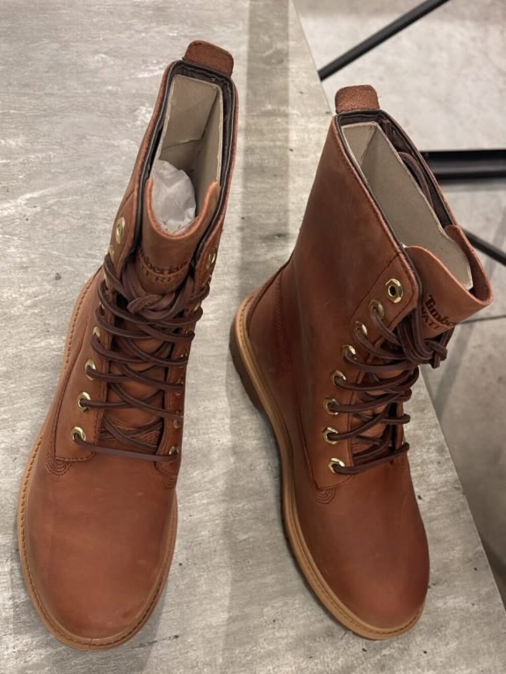 TIMBERLAND WOMEN'S  PREMIUM 6 IN LACE WATERPROOF BROWN FULL GRAIN A43MX-EM4